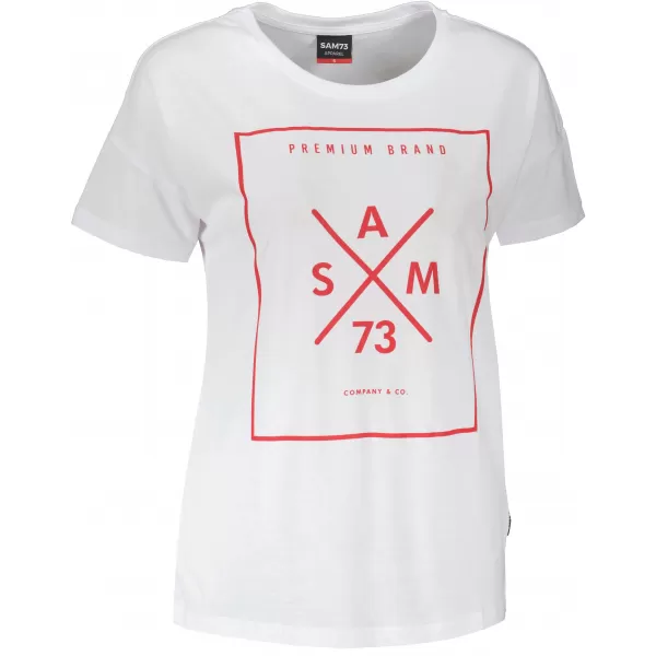  Tricou pentru femei cu mâneci scurte SAM 73 TANYA WT 826 ALB 