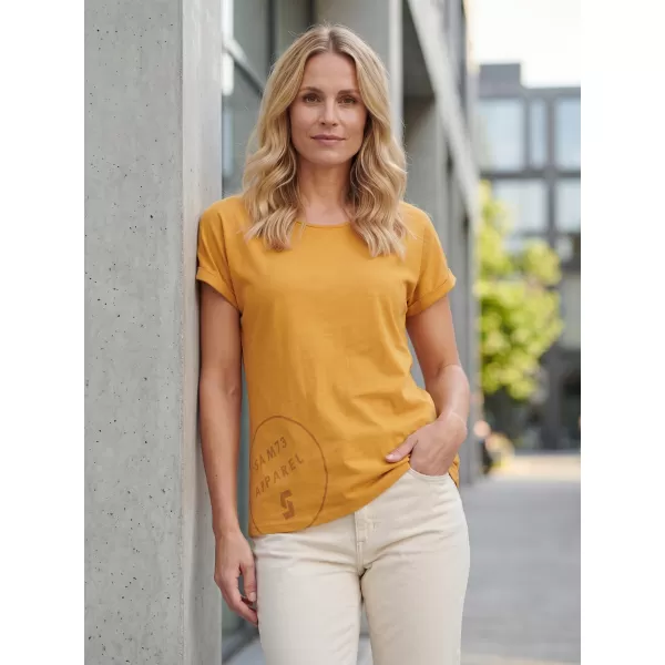  Tricou pentru femei cu mâneci scurte SAM 73 LEAH WT 828 OCHER ÎNTUNECAT 