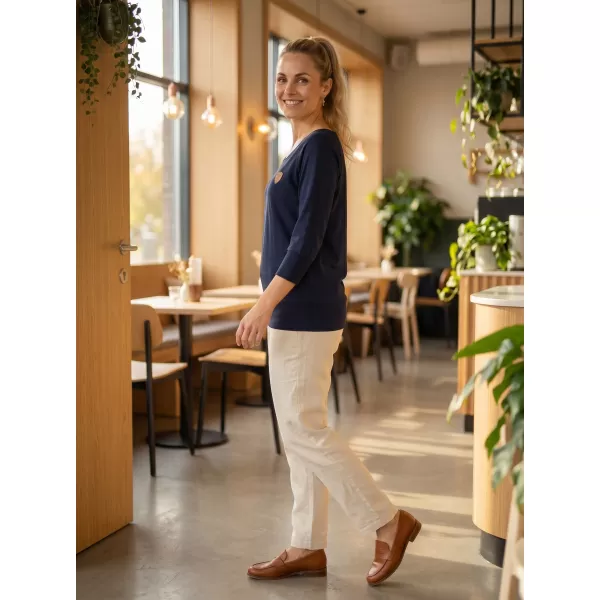  Tricou pentru femei cu mâneci lungi SAM 73 ELENA WT 831 ALBASTRU ÎNCHIS 