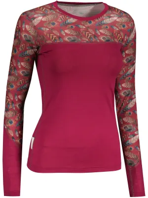 Tricou termic de damă SENSOR MERINO IMPRESS 21200019 LILA/FEATHER