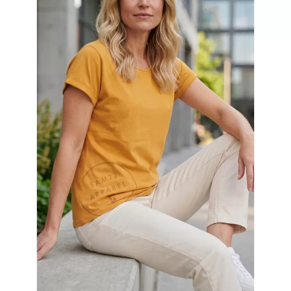  Tricou pentru femei cu mâneci scurte SAM 73 LEAH WT 828 OCHER ÎNTUNECAT 