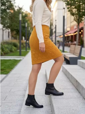 Fusta doamnelor SAM 73 LOUISE WZ 788 OCHER ÎNTUNECAT