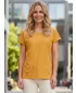 Tricou pentru femei cu mâneci scurte SAM 73 LEAH WT 828 OCHER ÎNTUNECAT