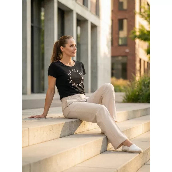  Tricou pentru femei cu mâneci scurte SAM 73 ARIAS WT 825 NEGRU 