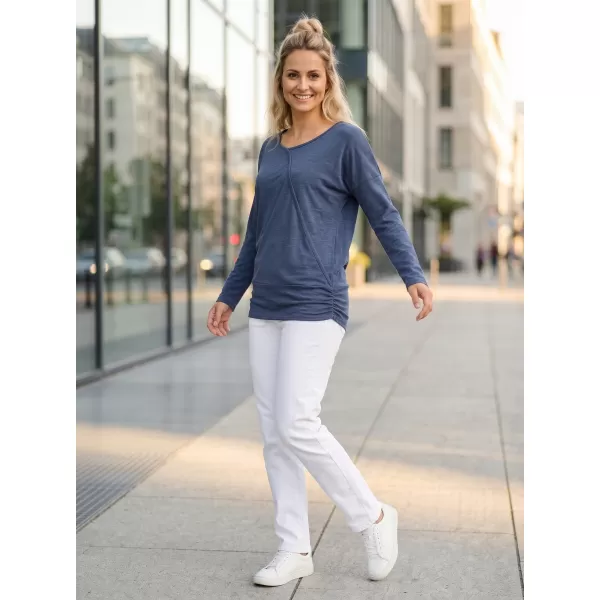  Tricou pentru femei cu mâneci lungi SAM 73 SANDRA WT 830 ALBASTRU 