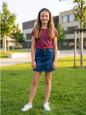 Tricou de fată cu mâneci scurte SAM 73 CAROLINE GT 554 ROZ ÎNCHIS