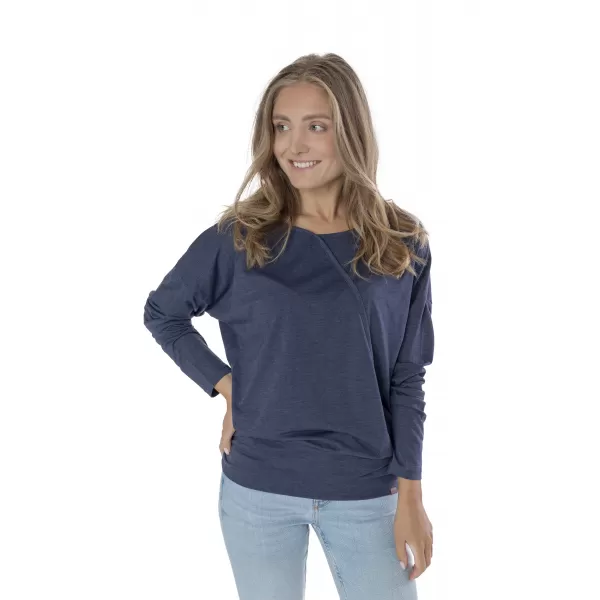  Tricou pentru femei cu mâneci lungi SAM 73 SANDRA WT 830 ALBASTRU 