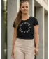 Tricou pentru femei cu mâneci scurte SAM 73 ARIAS WT 825 NEGRU
