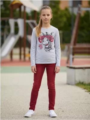 Tricou t -thirt cu mâneci lungi SAM 73 AGNES GT 555 GRI DESCHIS