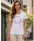 Tricou pentru femei cu mâneci scurte SAM 73 ARIAS WT 825 ALB