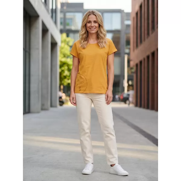  Tricou pentru femei cu mâneci scurte SAM 73 LEAH WT 828 OCHER ÎNTUNECAT 