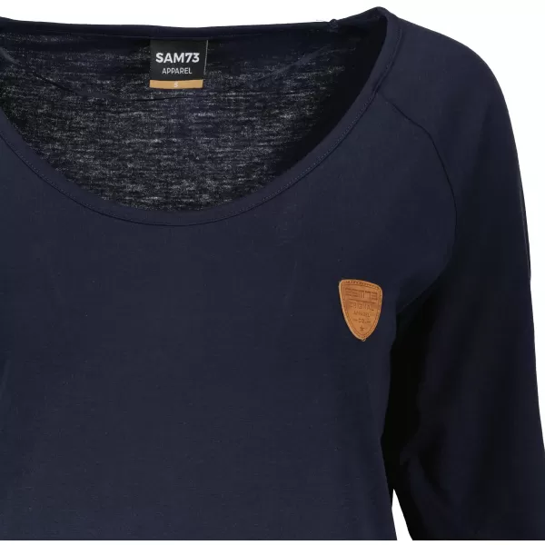  Tricou pentru femei cu mâneci lungi SAM 73 ELENA WT 831 ALBASTRU ÎNCHIS 