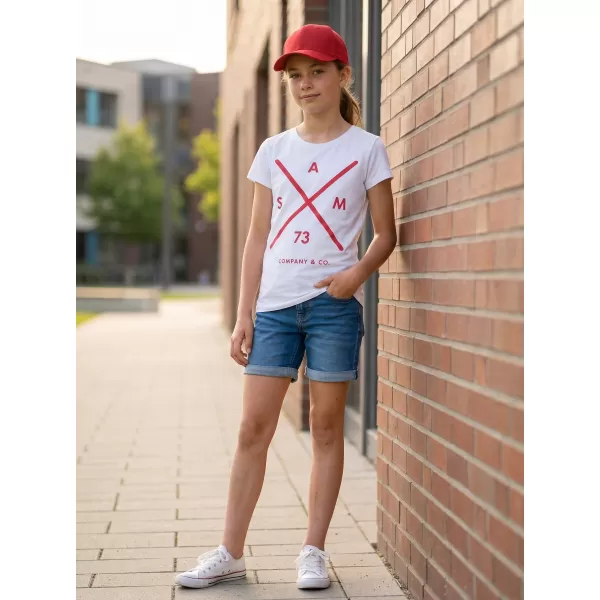  Tricou de fată cu mâneci scurte SAM 73 CAROLINE GT 554 ALB 