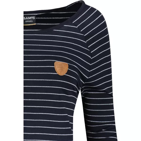  Tricou pentru femei cu mâneci lungi SAM 73 PAULA WT 836 ALBASTRU ÎNCHIS 