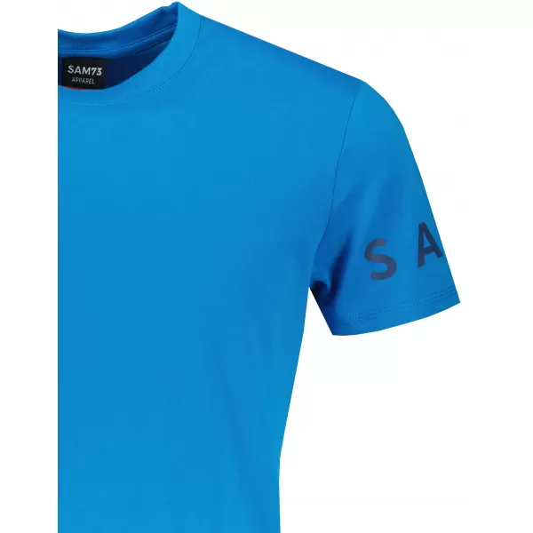  Tricou pentru bărbați cu mâneci scurte SAM 73 MATTHEW MT 779 ALBASTRU STRĂLUCITOR 
