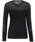 Bluză termică pentru femei SENSOR MERINO IMPRESS 19200025 NEAGRĂ/PATTERN