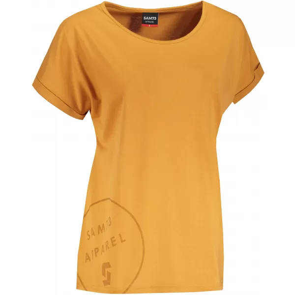  Tricou pentru femei cu mâneci scurte SAM 73 LEAH WT 828 OCHER ÎNTUNECAT 