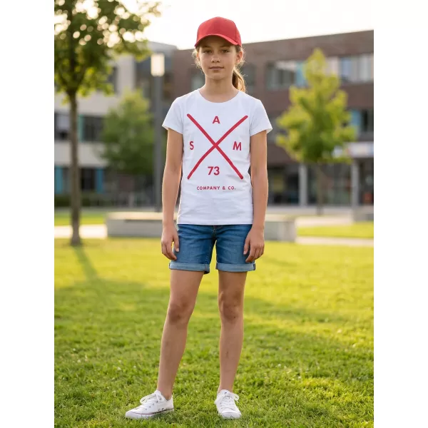  Tricou de fată cu mâneci scurte SAM 73 CAROLINE GT 554 ALB 