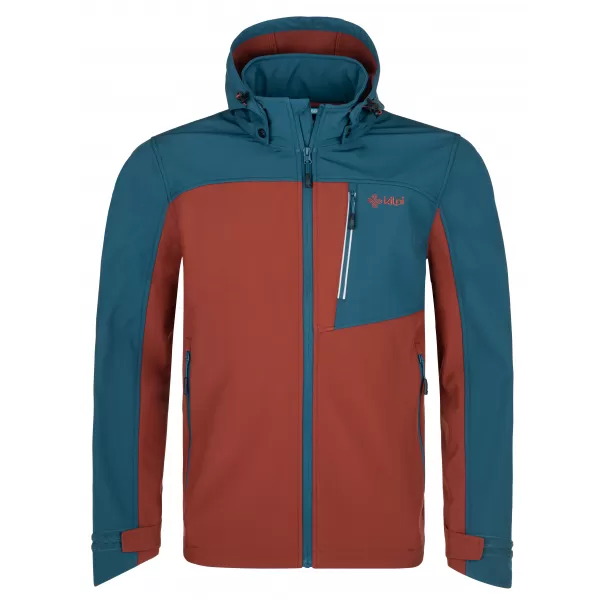  Jachetă softshell pentru bărbați KILPI RAVIO-M PM0044KI ROȘU ÎNCHIS 
