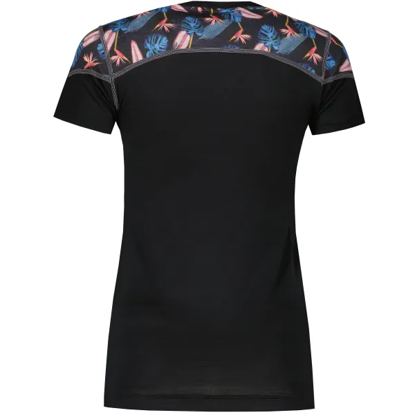  Bluză termică pentru femei SENSOR MERINO IMPRESS 21100008 NEGRU/FLORAL 