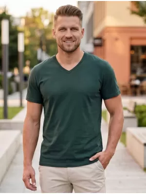 Tricou pentru bărbați cu mâneci scurte SAM 73 JAY MT 807 ARMATĂ