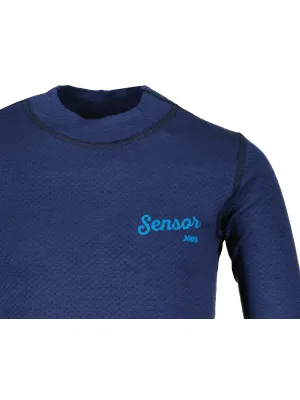 Tricou termic pentru copii SENSOR MERINO DF LOGO 21200026 DEEP BLUE