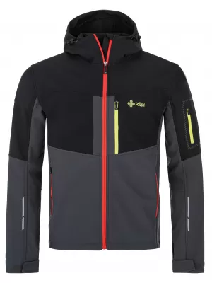 Jachetă softshell pentru bărbați KILPI PRESENA-M QM0157KI GRI ÎNCHIS
