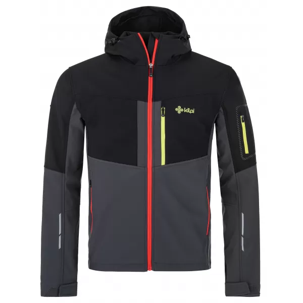  Jachetă softshell pentru bărbați KILPI PRESENA-M QM0157KI GRI ÎNCHIS 