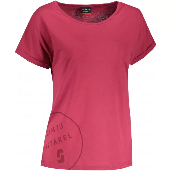  Tricou pentru femei cu mâneci scurte SAM 73 LEAH WT 828 ROZ ÎNCHIS 