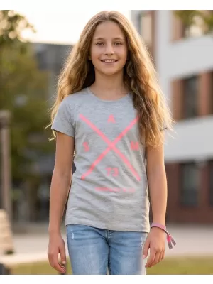 Tricou de fată cu mâneci scurte SAM 73 CAROLINE GT 554 GRI DESCHIS