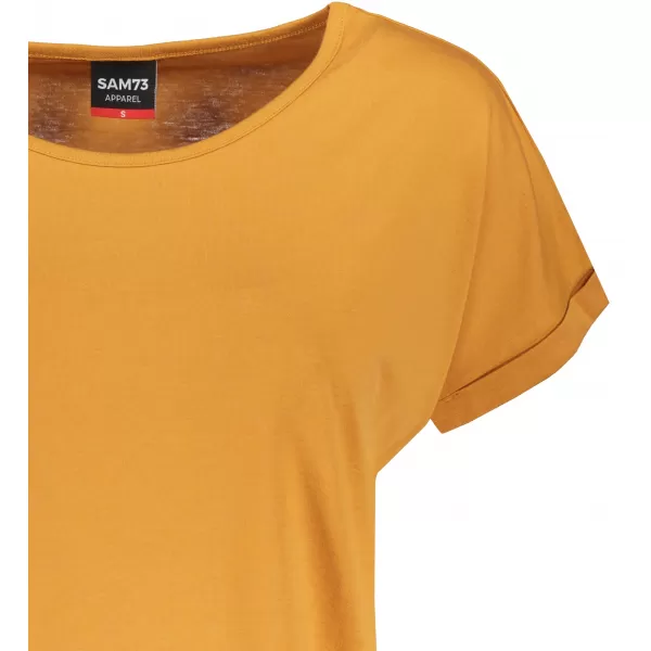 Tricou pentru femei cu mâneci scurte SAM 73 LEAH WT 828 OCHER ÎNTUNECAT 