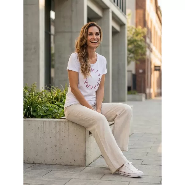  Tricou pentru femei cu mâneci scurte SAM 73 ARIAS WT 825 ALB 