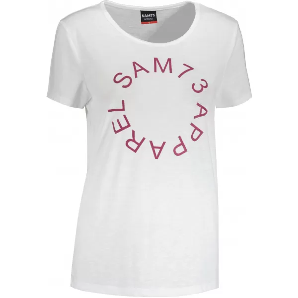  Tricou pentru femei cu mâneci scurte SAM 73 ARIAS WT 825 ALB 