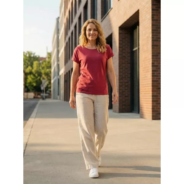  Tricou pentru femei cu mâneci scurte SAM 73 LEAH WT 828 ROZ ÎNCHIS 