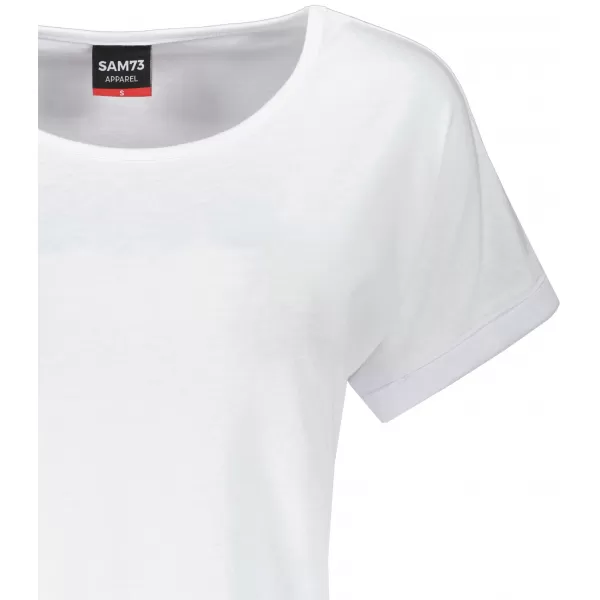  Tricou pentru femei cu mâneci scurte SAM 73 LEAH WT 828 ALB 