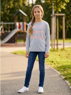 Tricou t -thirt cu mâneci lungi SAM 73 KAT GT 557 GRI DESCHIS