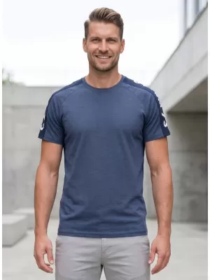 Tricou pentru bărbați cu mâneci scurte SAM 73 BONO MT 782 ALBASTRU