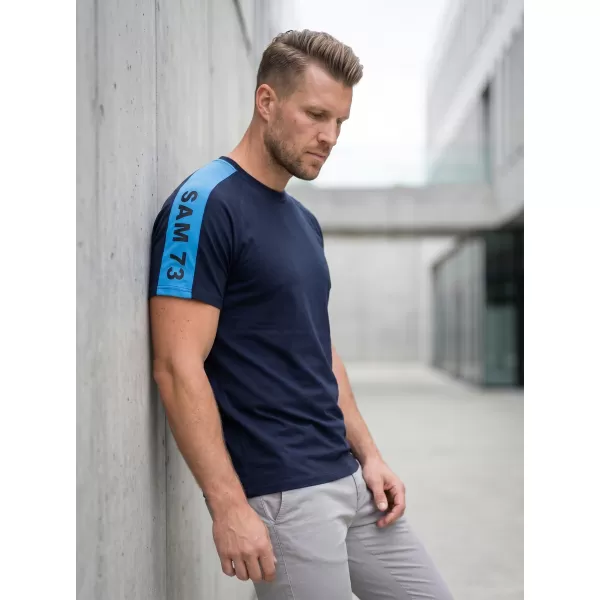  Tricou pentru bărbați cu mâneci scurte SAM 73 BONO MT 782 ALBASTRU ÎNCHIS 