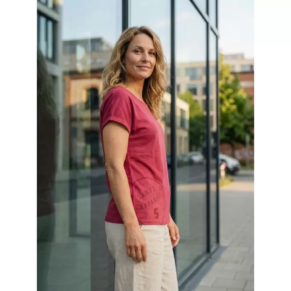  Tricou pentru femei cu mâneci scurte SAM 73 LEAH WT 828 ROZ ÎNCHIS 