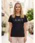 Tricou pentru femei cu mâneci scurte SAM 73 JOHANNA WT 835 NEGRU