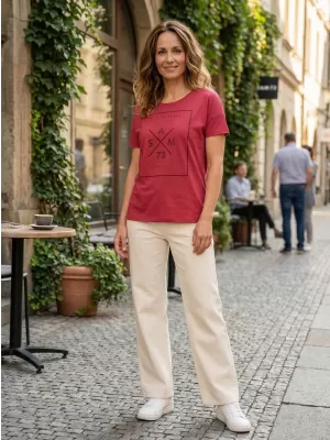Tricou pentru femei cu mâneci scurte SAM 73 TANYA WT 826 ROZ ÎNCHIS