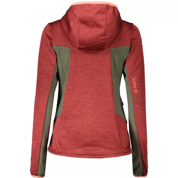  Hanorac de damă din fleece KILPI ALANIS-W QL0307KI ROȘU ÎNCHIS 