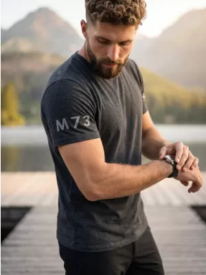 Tricou pentru bărbați cu mâneci scurte SAM 73 MATTHEW MT 779 NEGRU