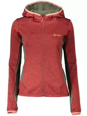 Hanorac de damă din fleece KILPI ALANIS-W QL0307KI ROȘU ÎNCHIS