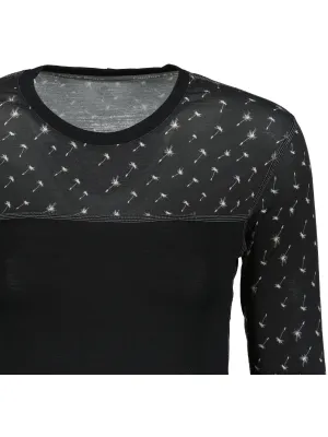 Bluză termică pentru femei SENSOR MERINO IMPRESS 19200025 NEAGRĂ/PATTERN