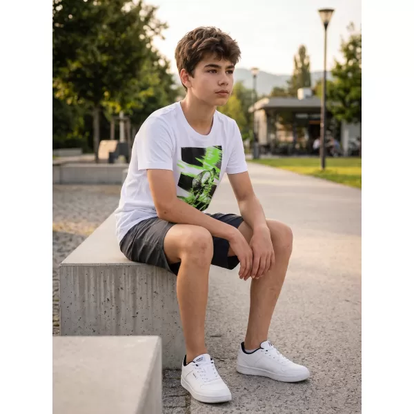  Băiat t -hirt cu mâneci scurte SAM 73 LEO BT 550 ALB 