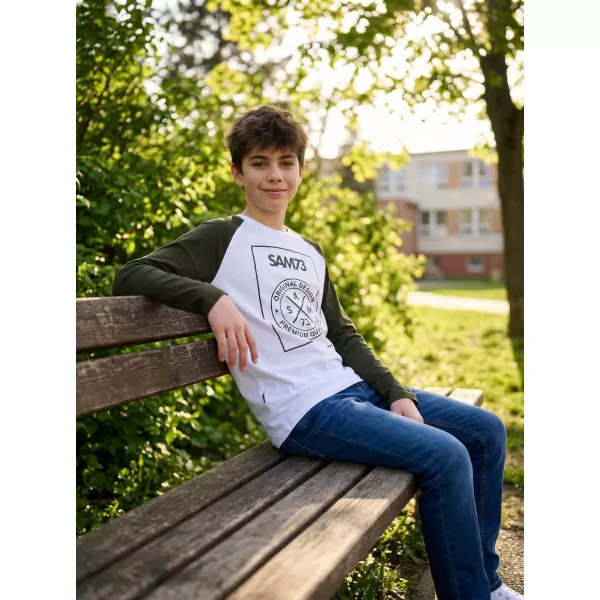  Băiat t -hirt cu mâneci lungi SAM 73 JACK BT 553 ALB 
