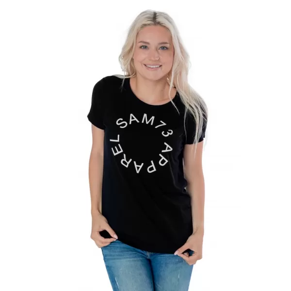  Tricou pentru femei cu mâneci scurte SAM 73 ARIAS WT 825 NEGRU 