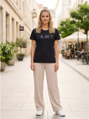 Tricou pentru femei cu mâneci scurte SAM 73 JOHANNA WT 835 NEGRU