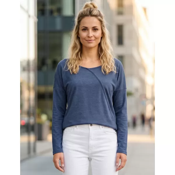  Tricou pentru femei cu mâneci lungi SAM 73 SANDRA WT 830 ALBASTRU 